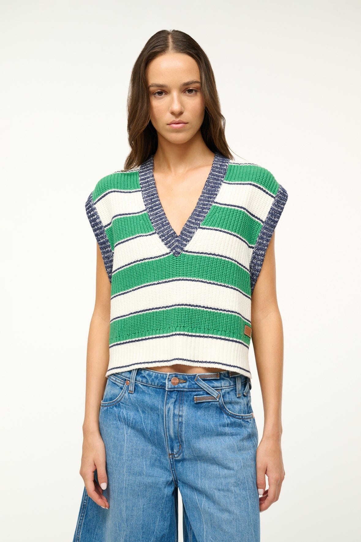 STAUD AMERICANA SWEATER BUNGALOW STRIPE - 3