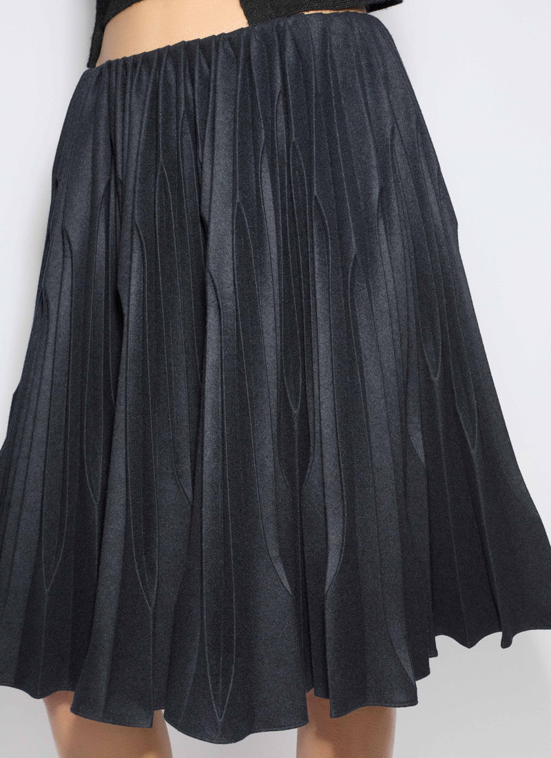 MERINO FLANNEL PLEATED SKIRT 6