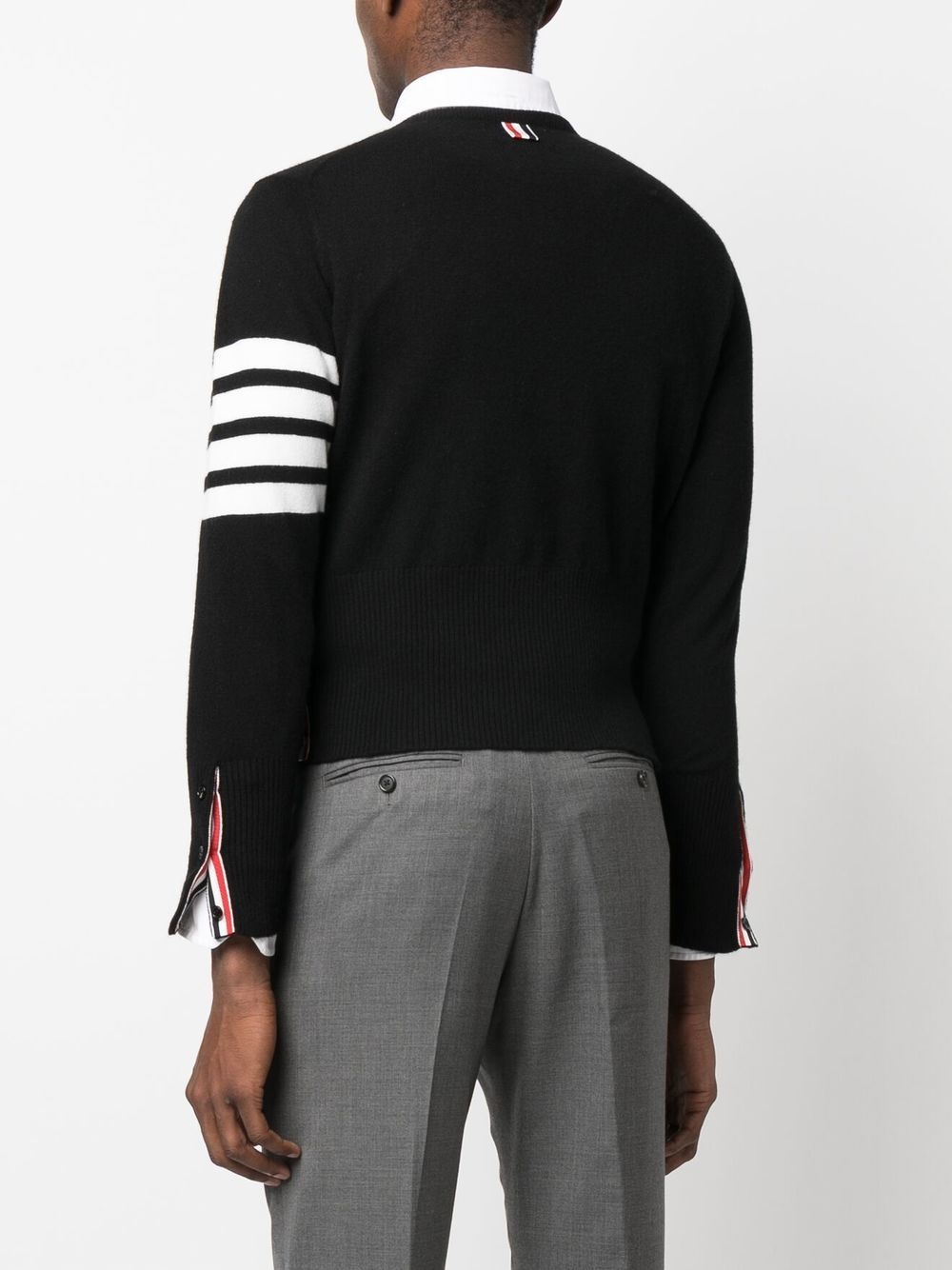 stripe-detail knit cardigan - 4