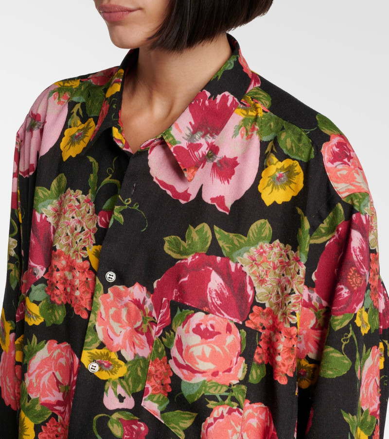 floral-print pleated shirt 4