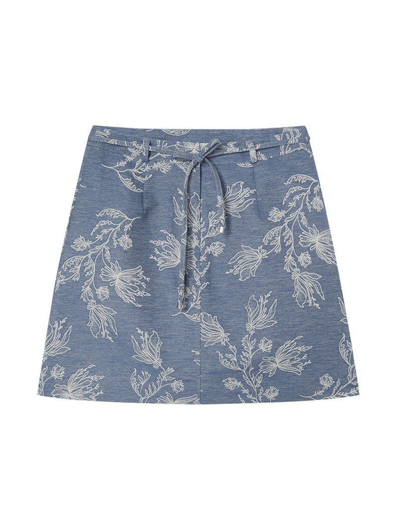 floral A-line mini skirt 1