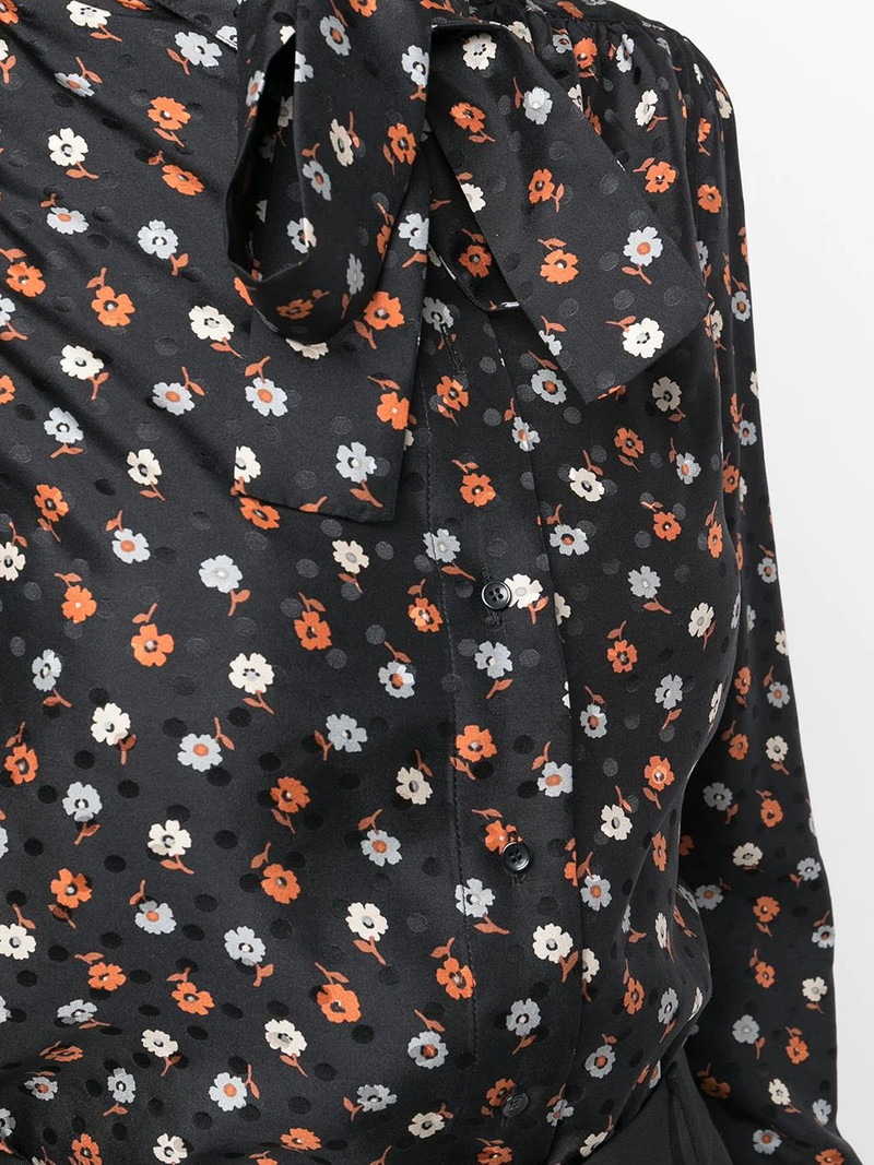 floral-print long-sleeve blouse 5