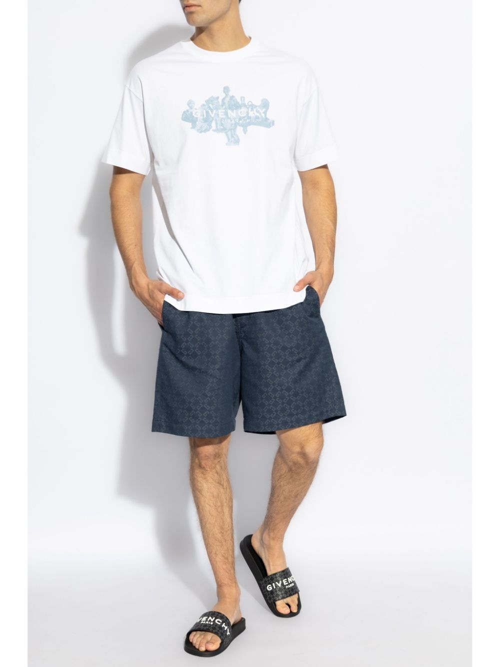 monogram-pattern deck shorts - 2