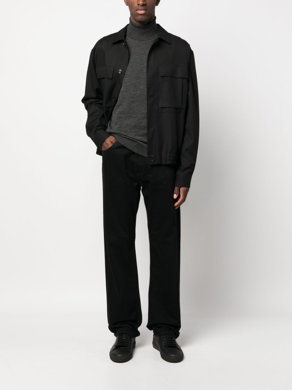 roll-neck virgin wool jumper - 2