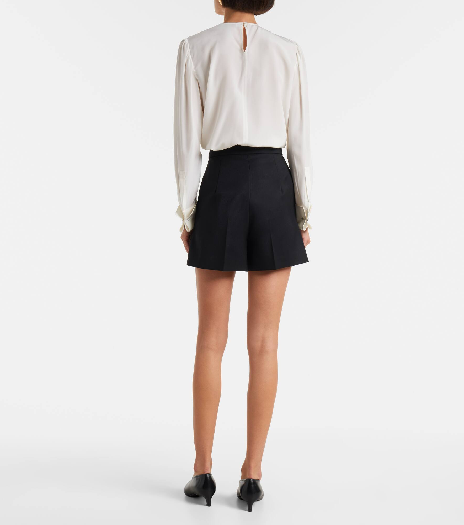 Ozieri high-rise virgin wool shorts - 3