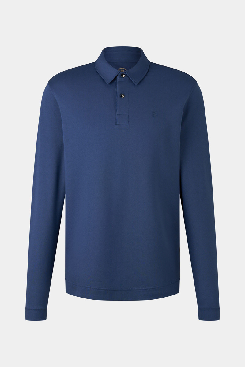 Timon polo long-sleeved top in Blue 1