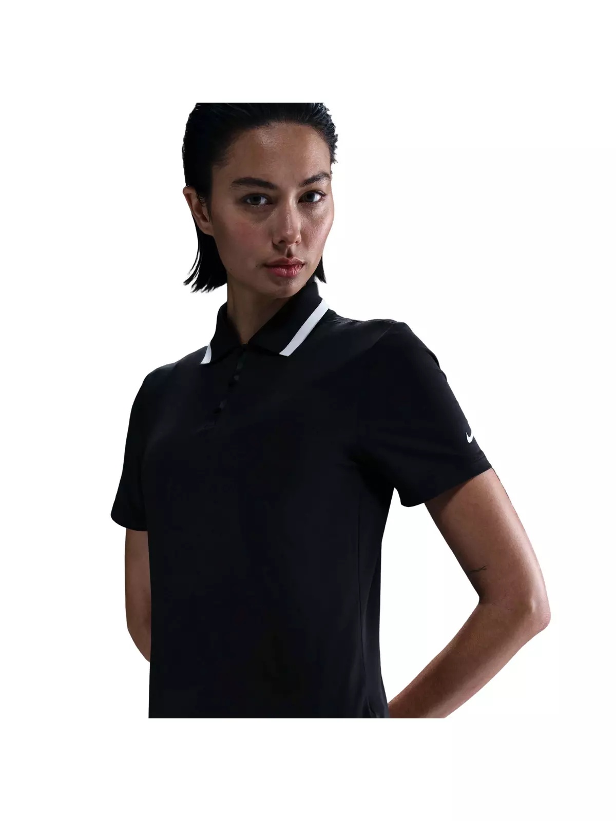 Women's Dri-FIT Tour Short-Sleeve Golf Polo -Black - 6