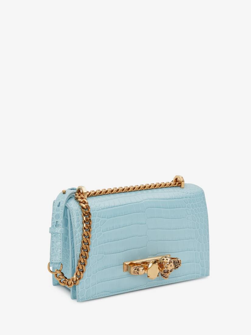 Jewelled Satchel in Pale Blue - 2