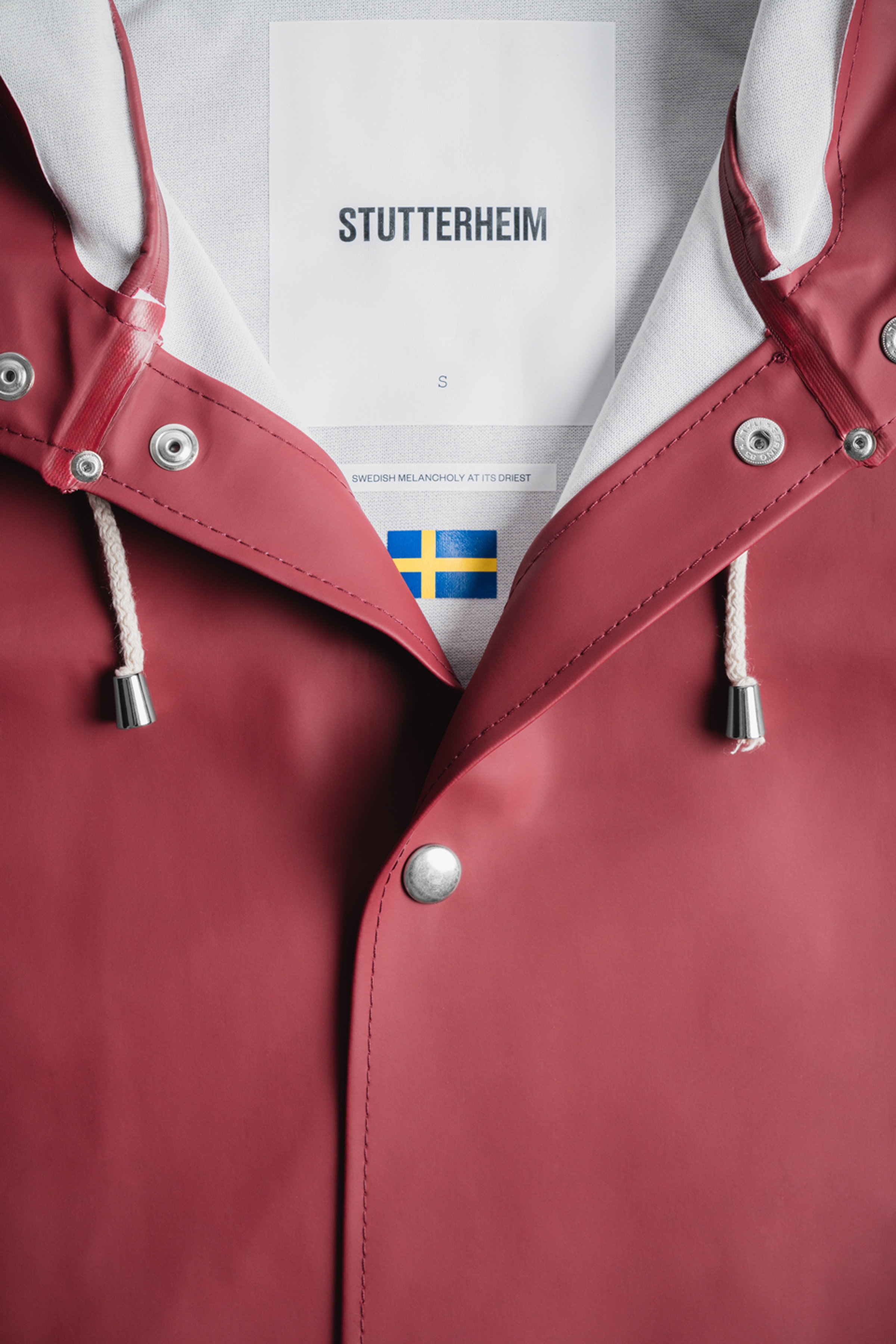 Stockholm Raincoat Burgundy - 6