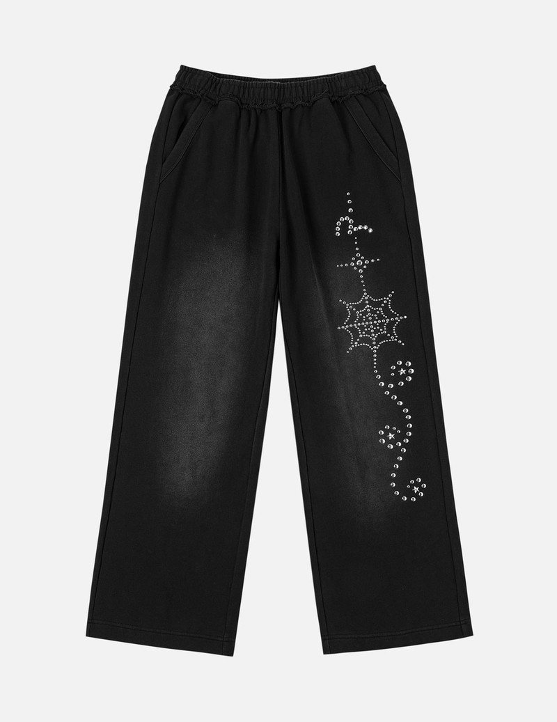 Graphic Rhinestones Sweatpants 3