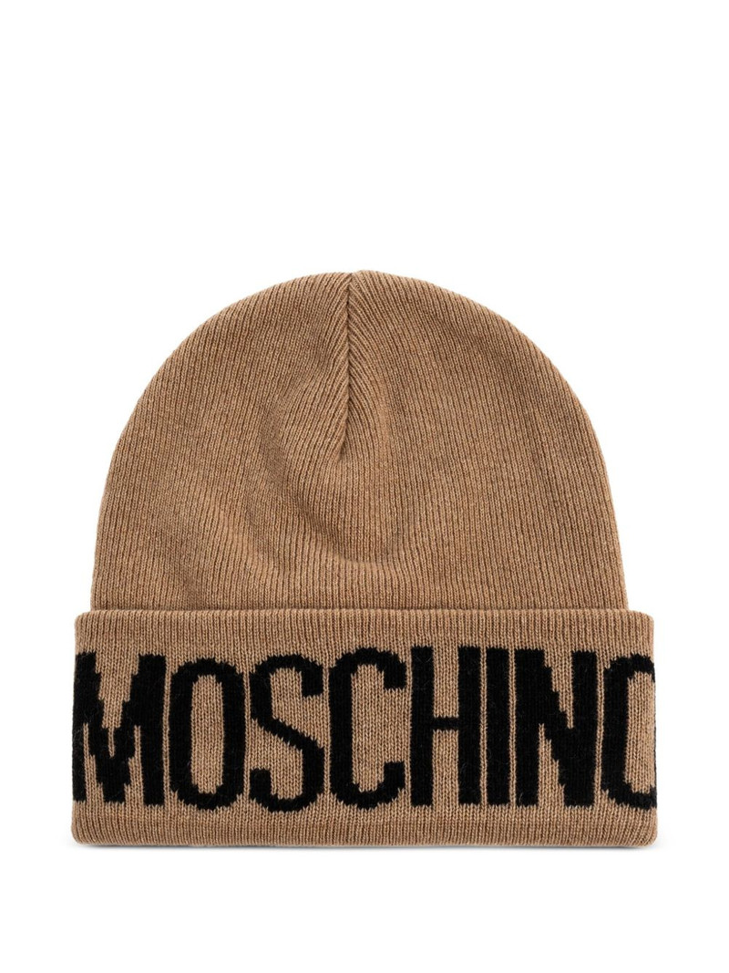 logo-detail wool beanie 1