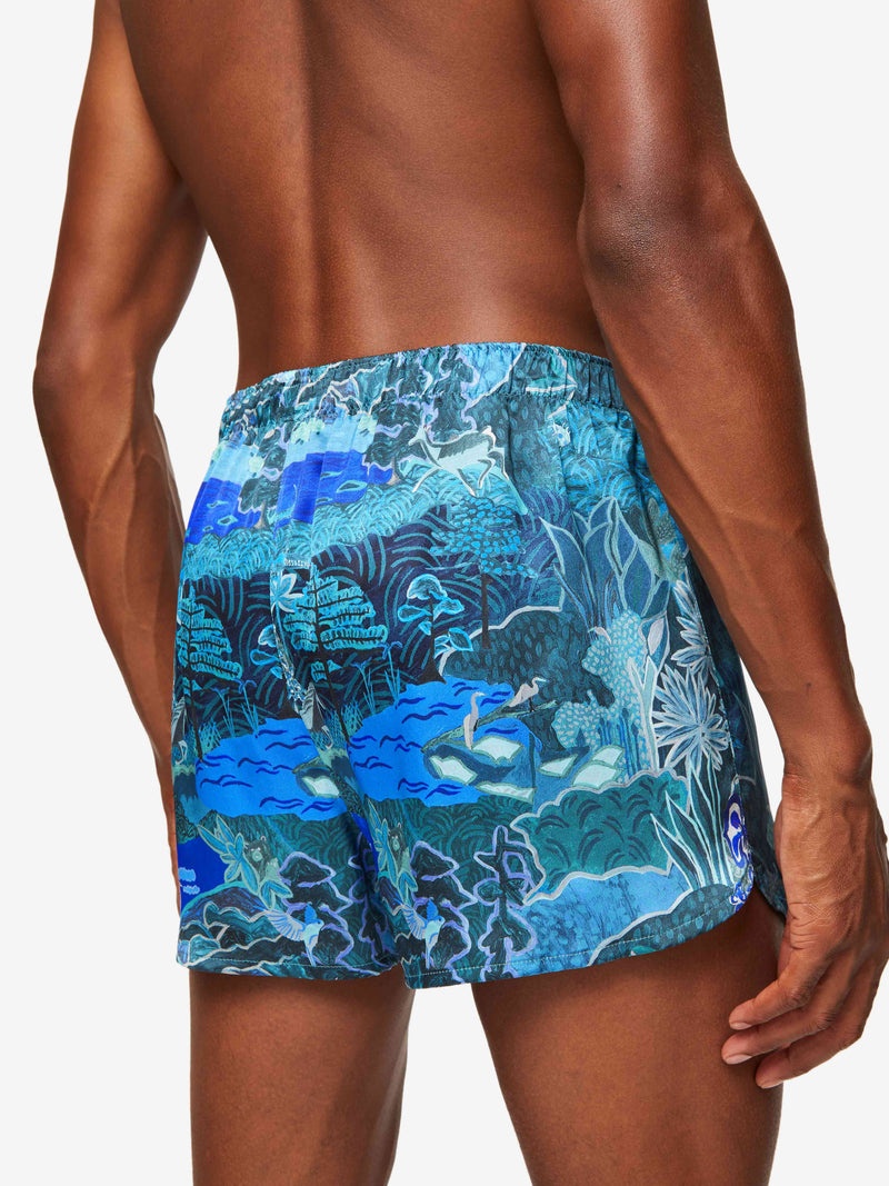 Men's Modern Fit Boxers Brindisi 86 Silk Satin Multi - 4