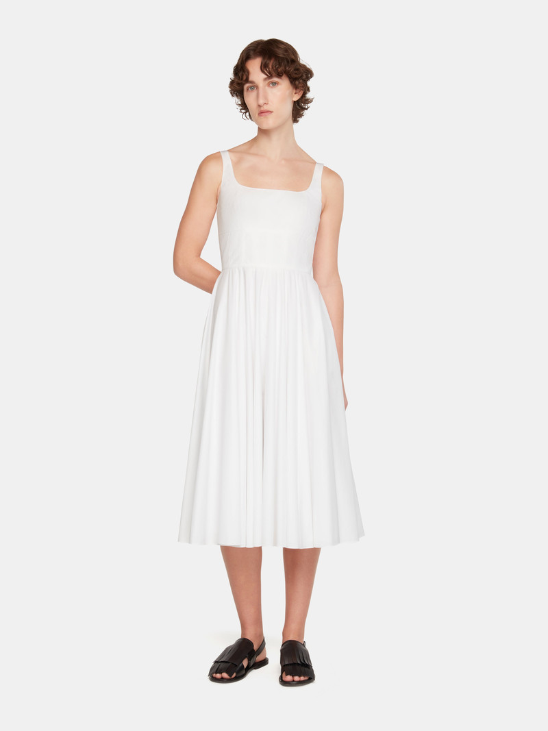 EMILIA WICKSTEAD Nikush Dress in White Cotton Popclan outlook