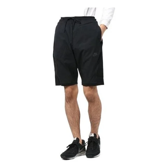 Men's Nike Solid Color Logo Drawstring Shorts Black 886180-010 - 1
