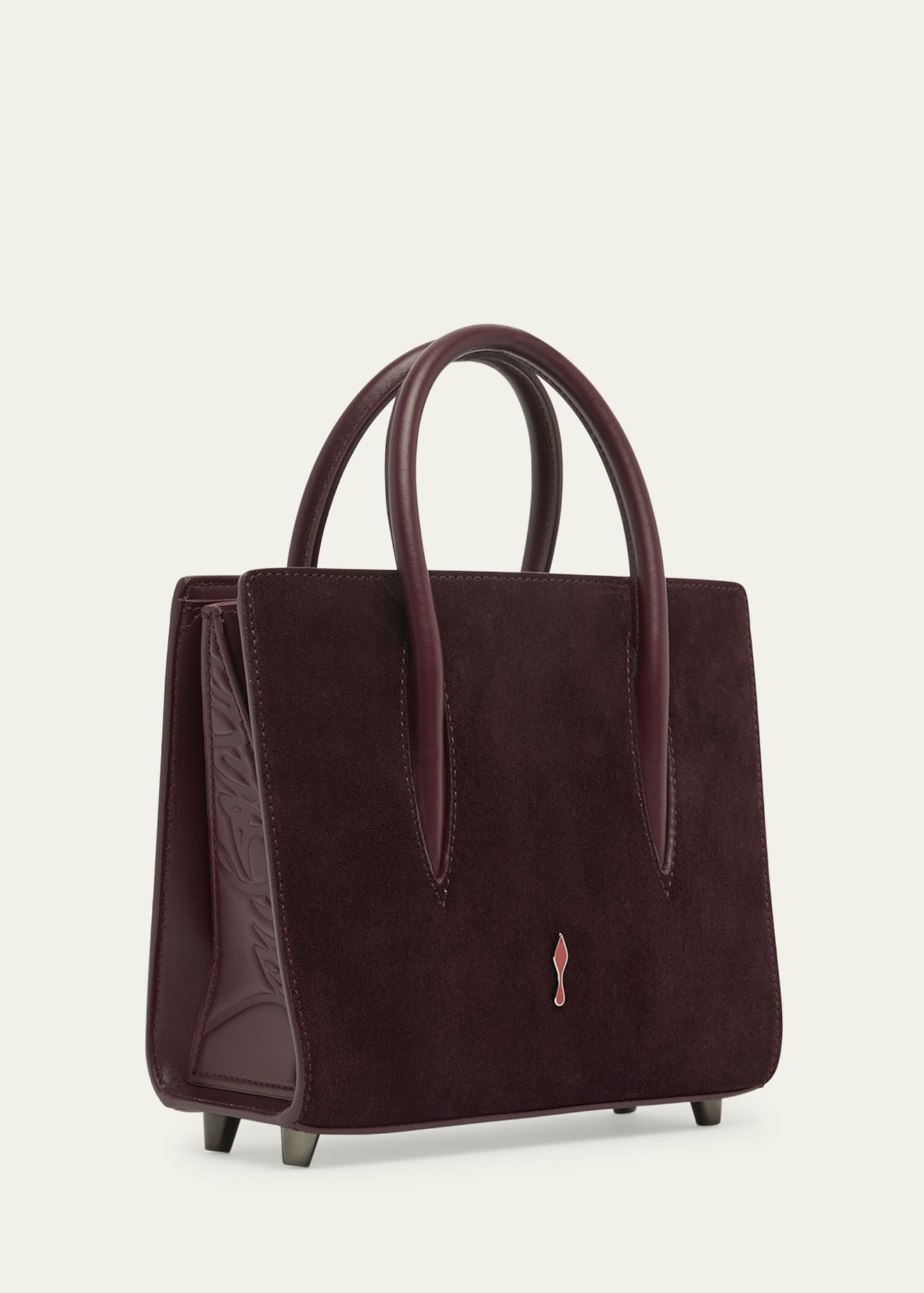 Paloma Mini Top-Handle Bag in Loubinthesky Suede - 2