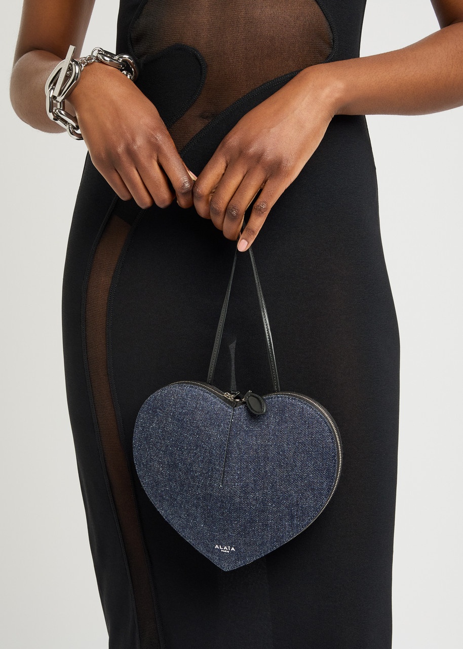 Alaïa Le Coeur Denim Cross-body bag - 5
