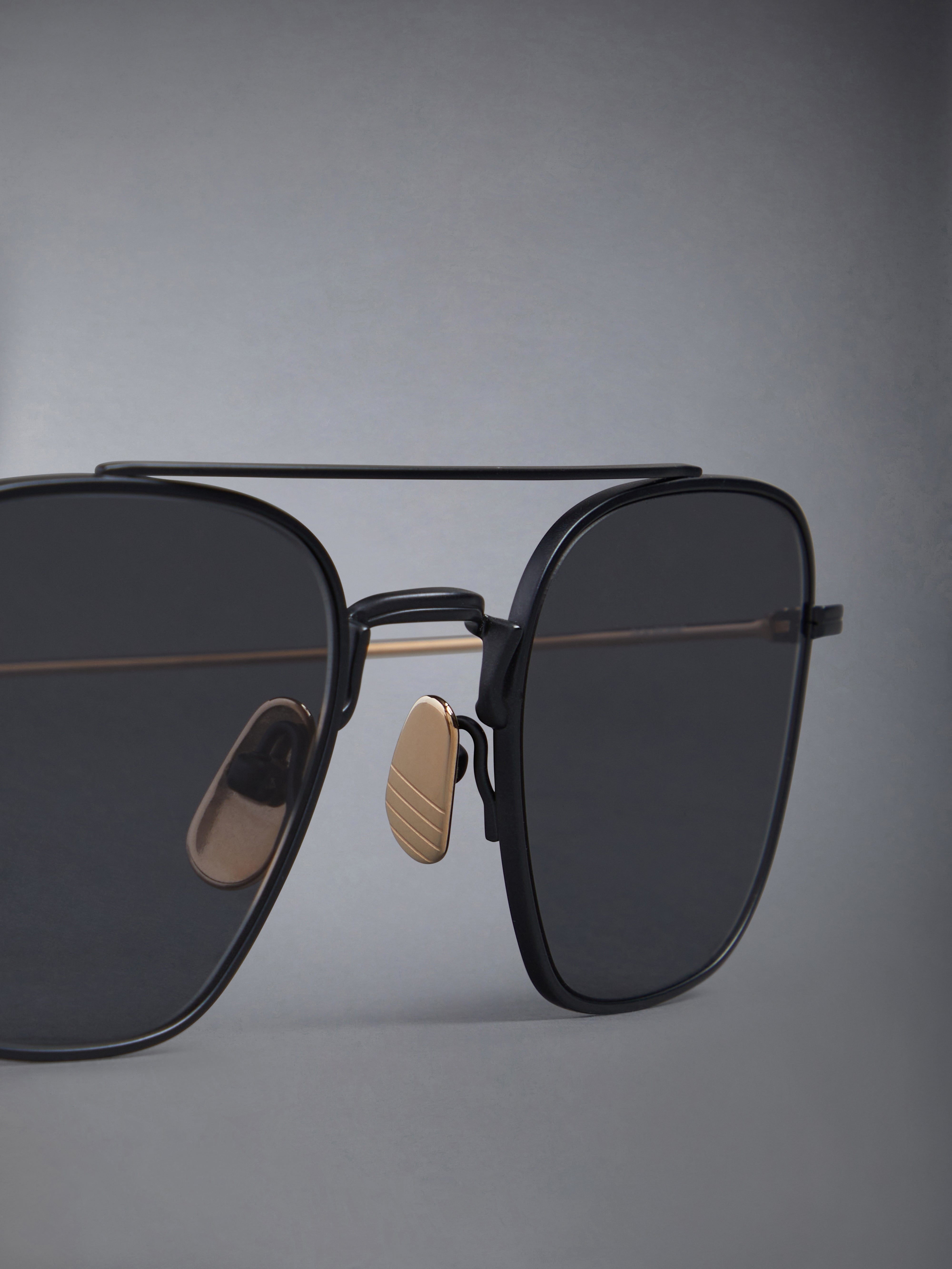 TITANIUM SQUARED AVIATOR SUNGLASSES - 5