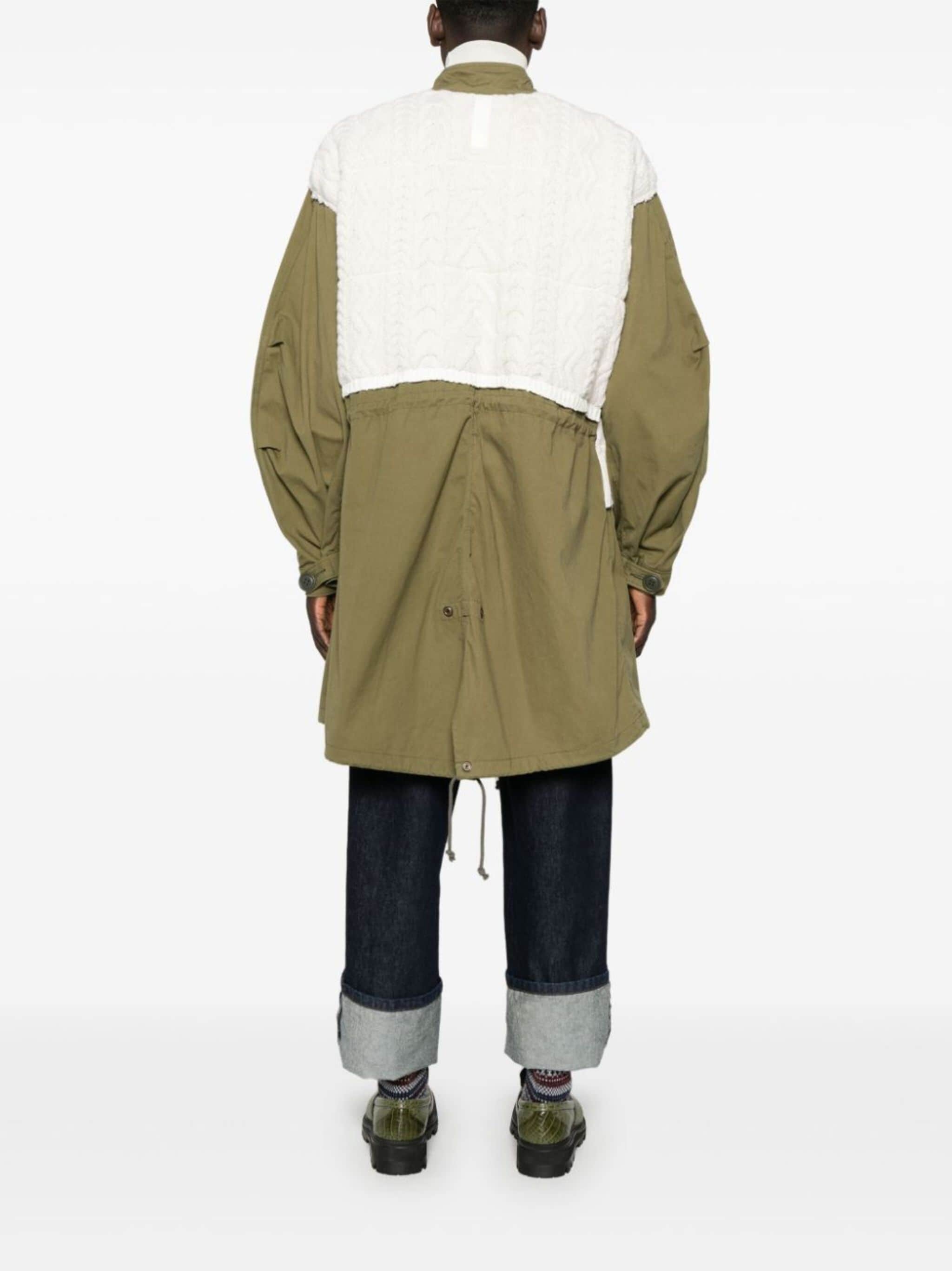 x Richmond Knitwear panelled parka - 4