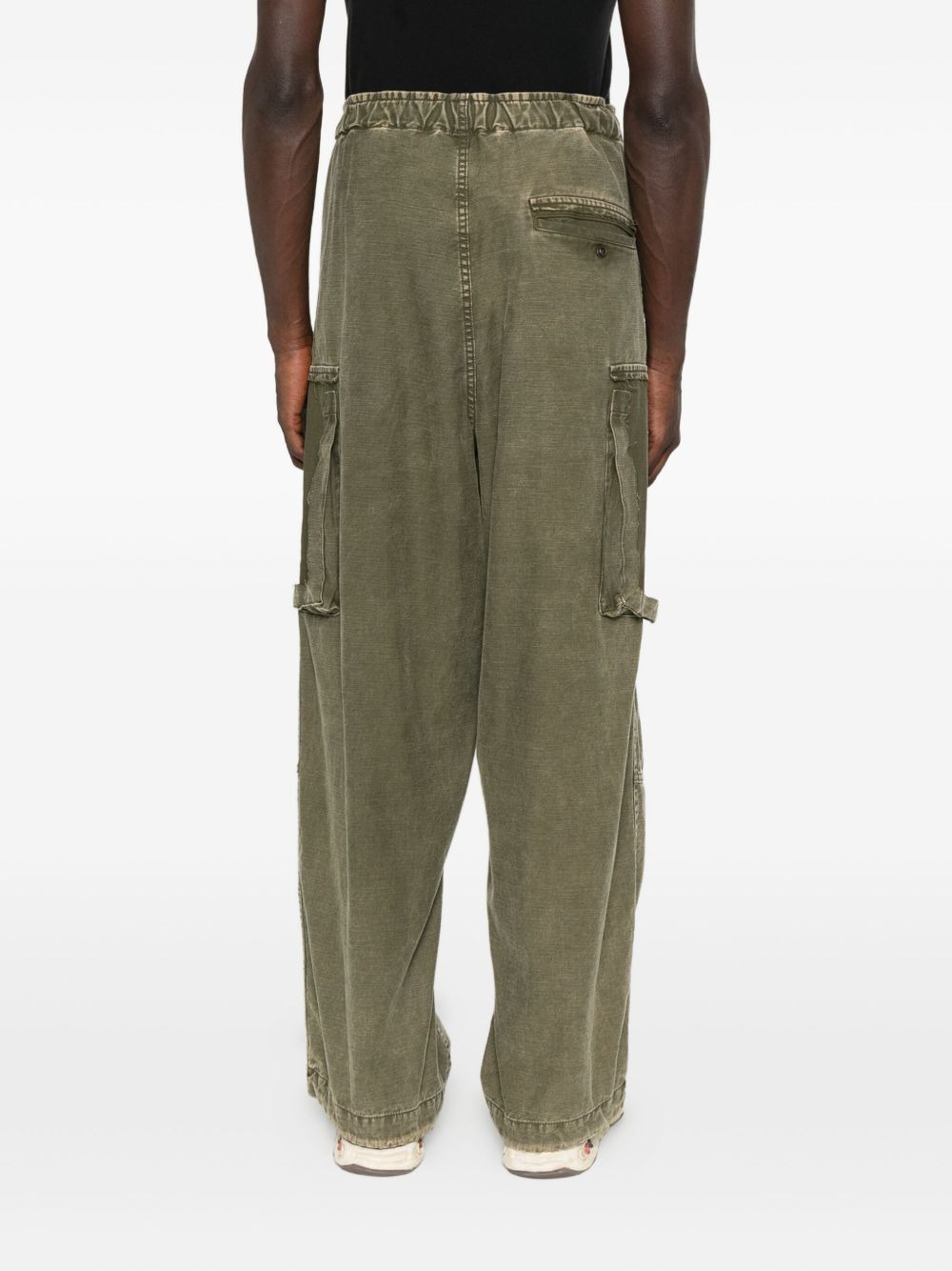 cargo pocket drawstring trousers - 4