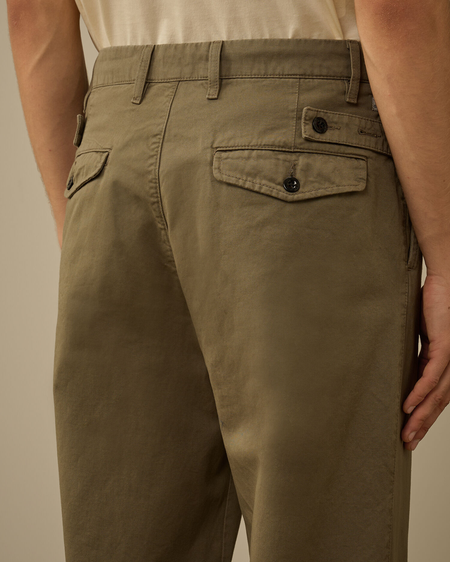 Cotton Gabardine Loose Cargo Pants - 6