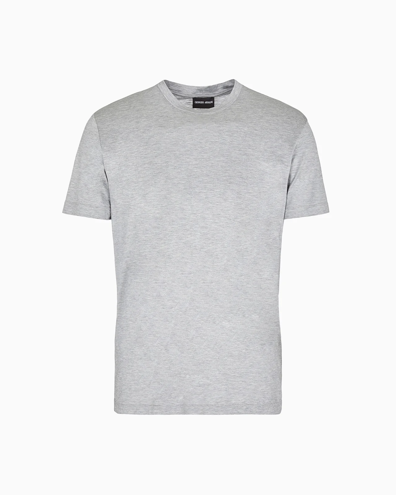 Plain-knit jersey T-shirt in a silk-and-cotton blend - 1