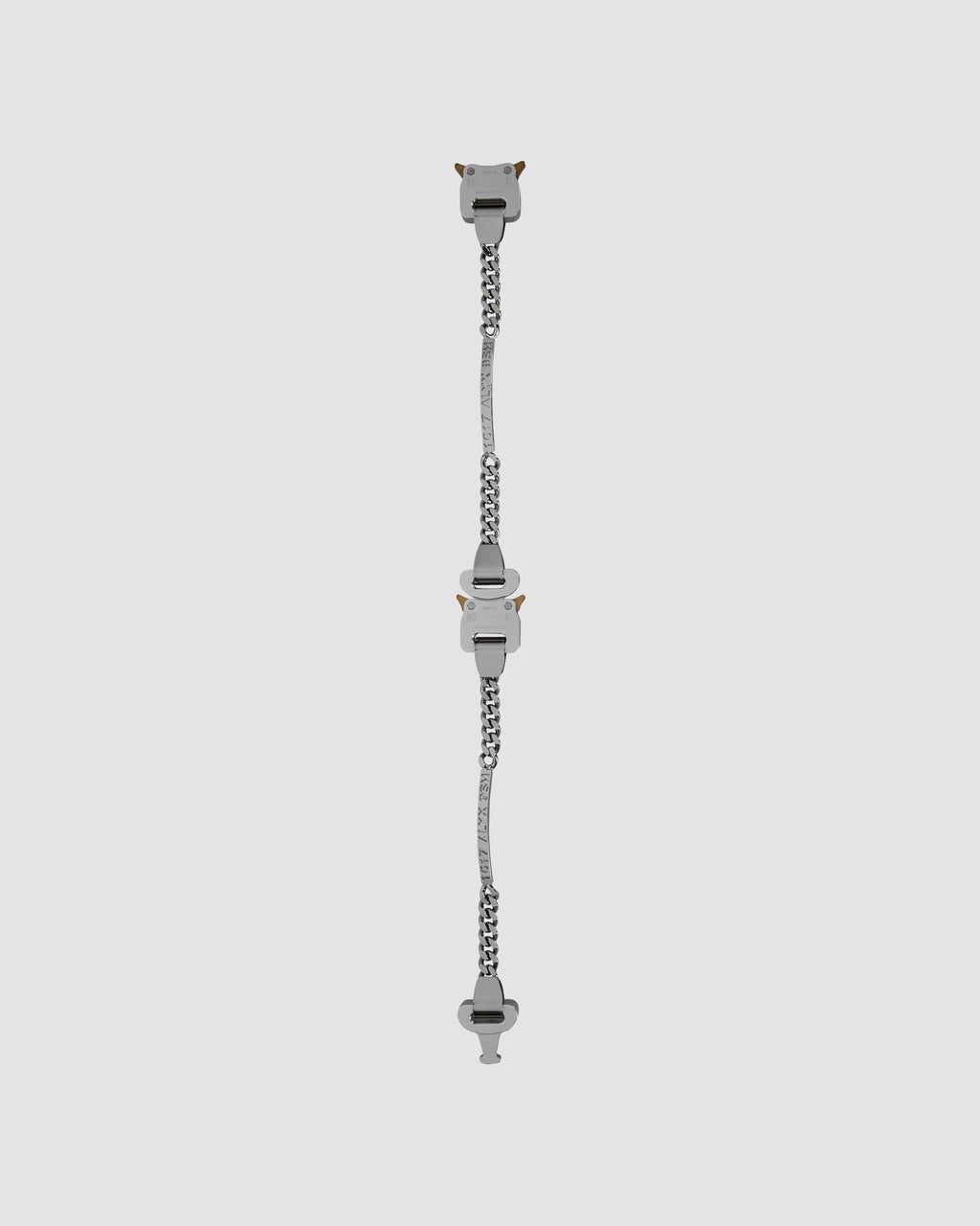 DOUBLE BUCKLE LOGO CHARM NECKLACE - 2