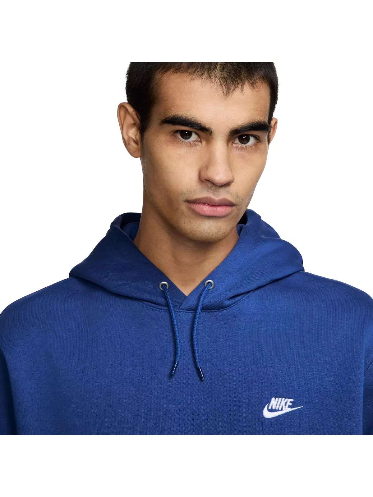 Men's Club Pull-Over Fleece Hoodie-Blue - 3