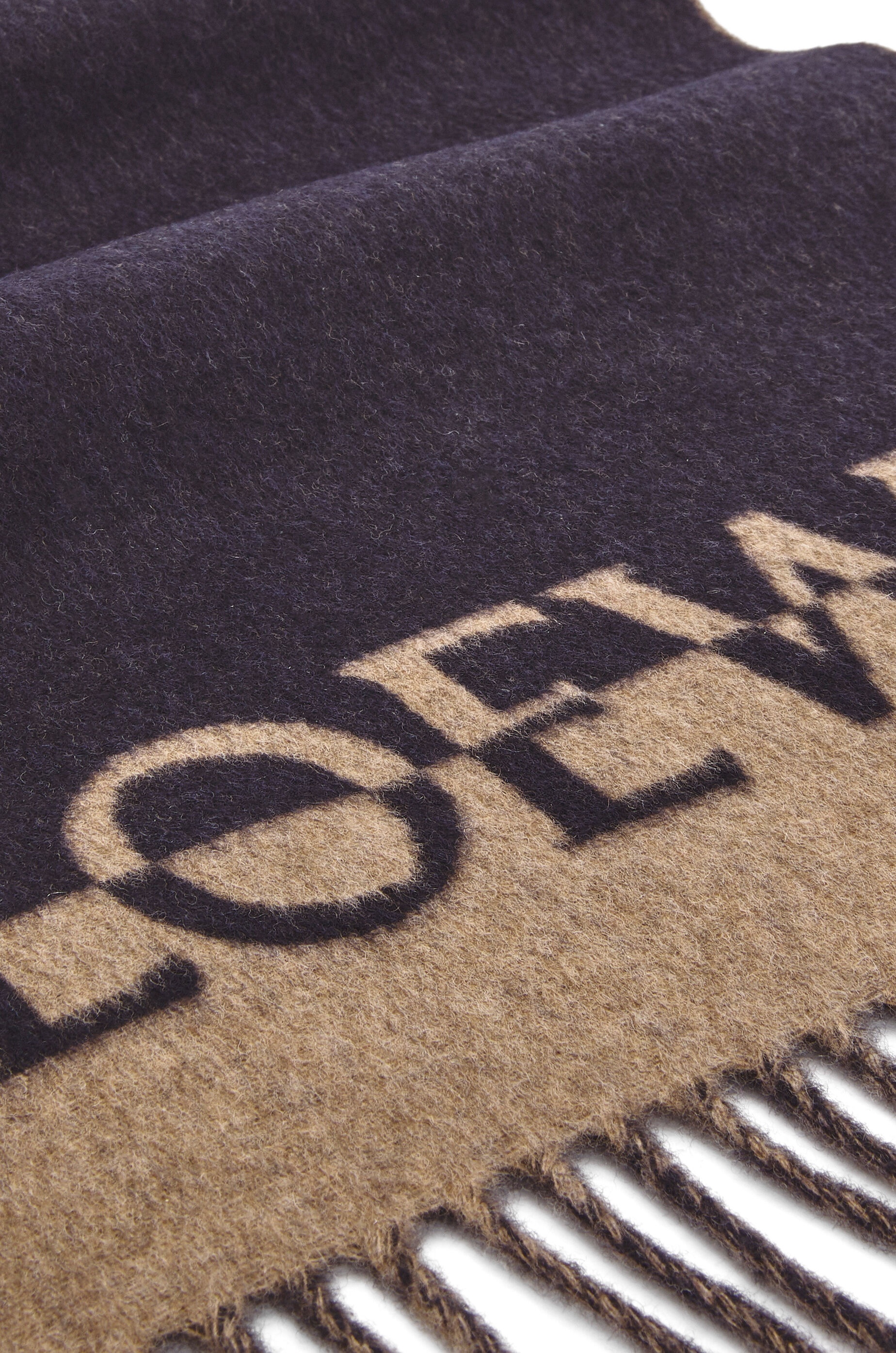 Bicolour LOEWE scarf in wool and cashmere - 5