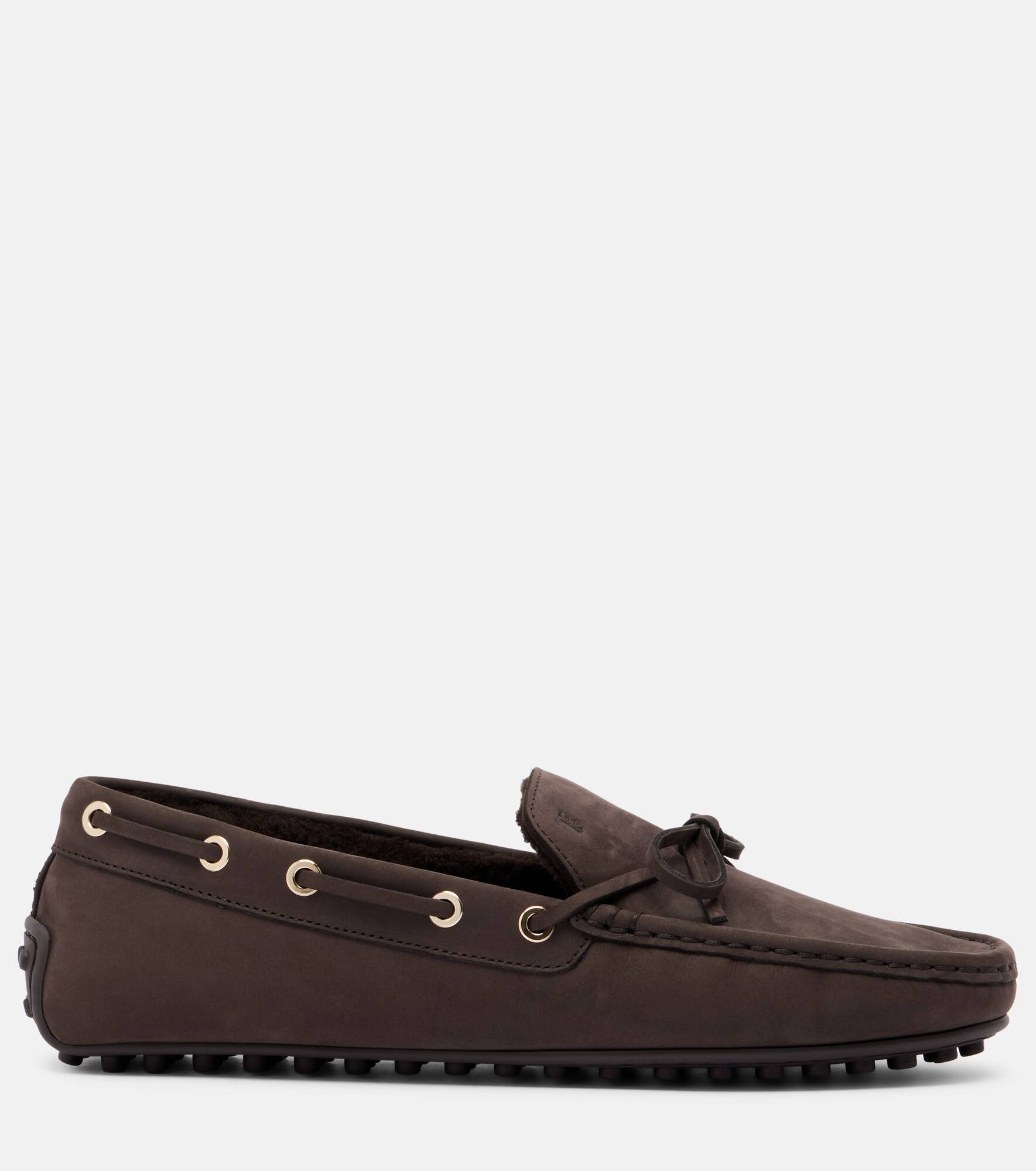 Gommino shearling-lined suede boat shoes - 4