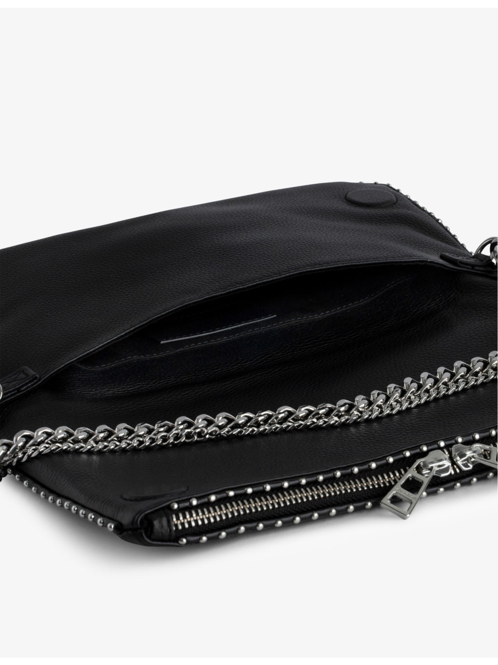 Rock studded leather clutch - 4