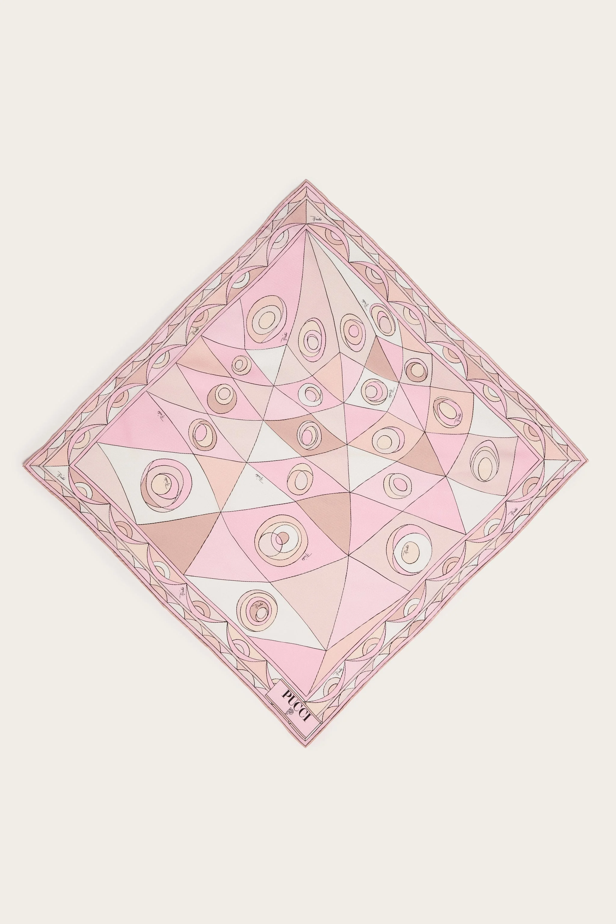 OCCHI PRINT SILK SCARF - 1