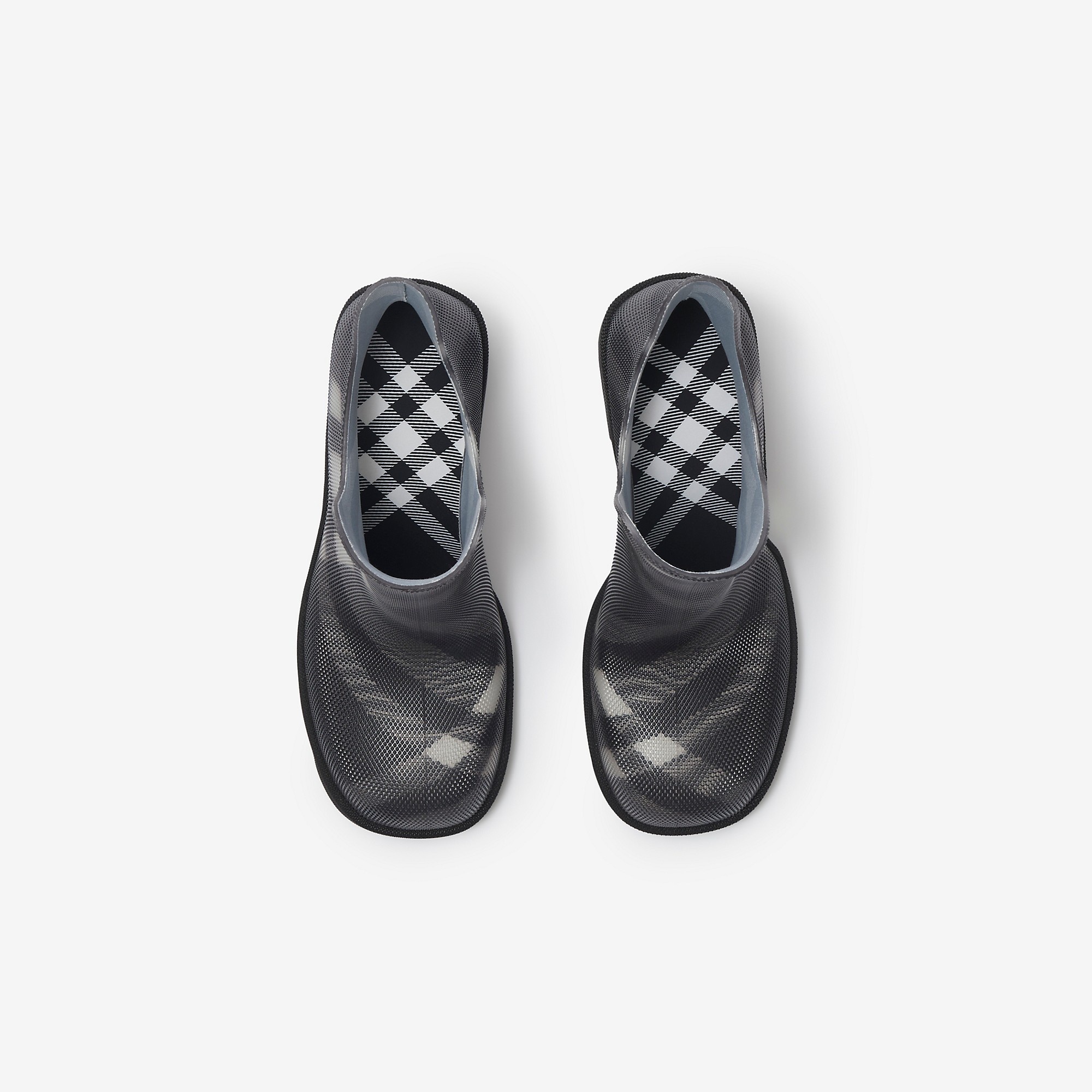 Check Rubber Marsh Heel Boots - 5