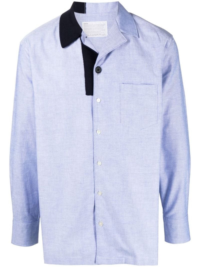 button-up long-sleeved shirt - 1
