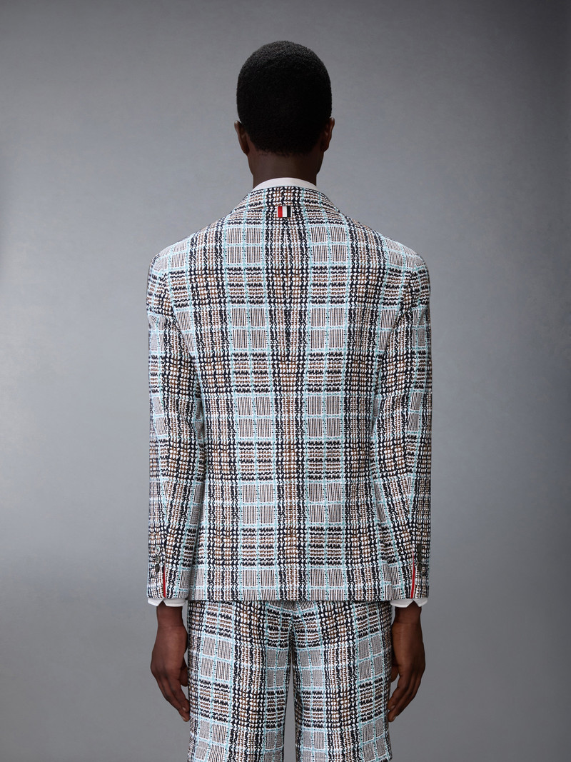 PLAID CHECK SUMMER TWEED WIDE SHOULDER SPORTCOAT 3