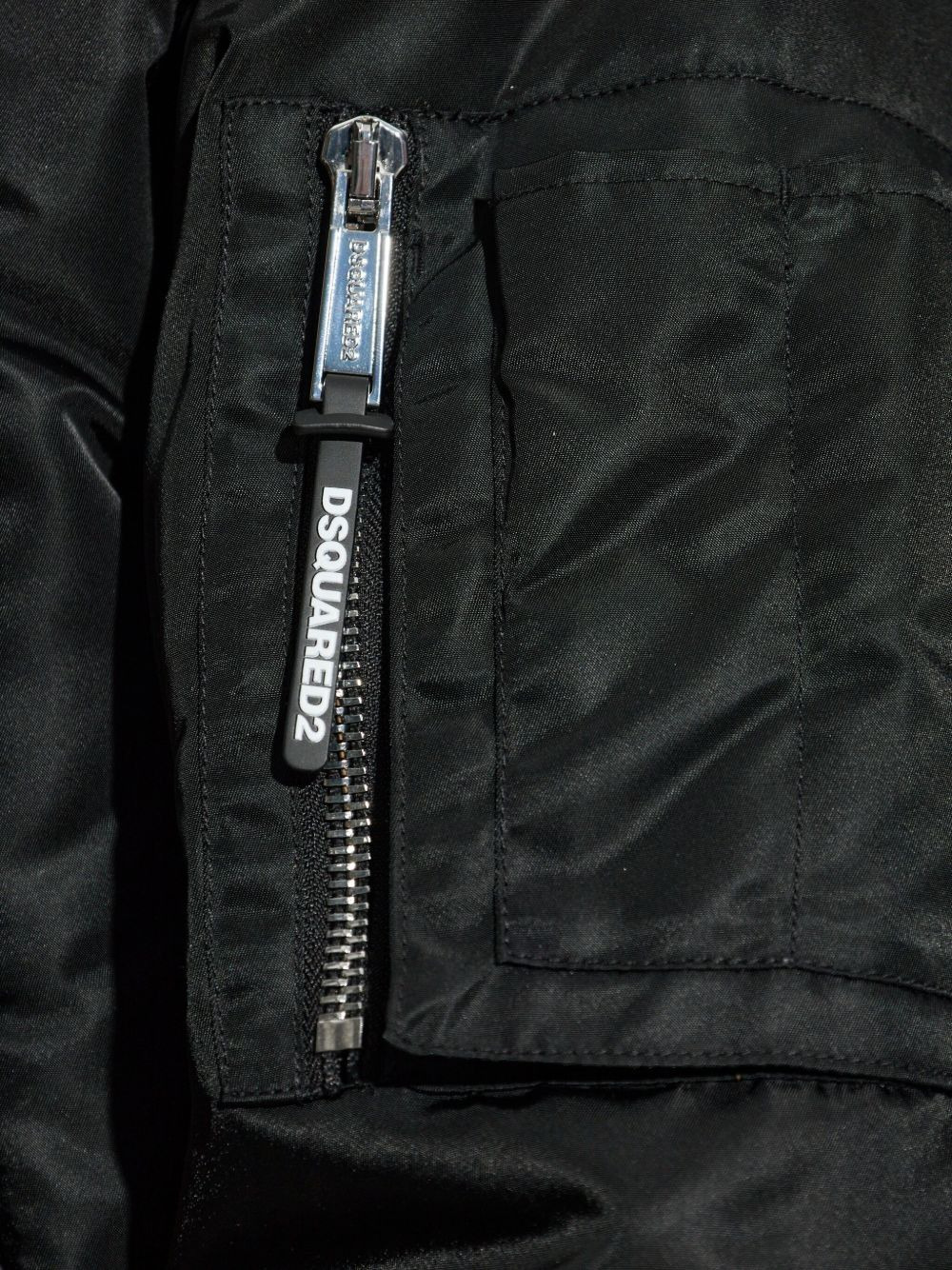 zip-fastening bomber jacket - 5
