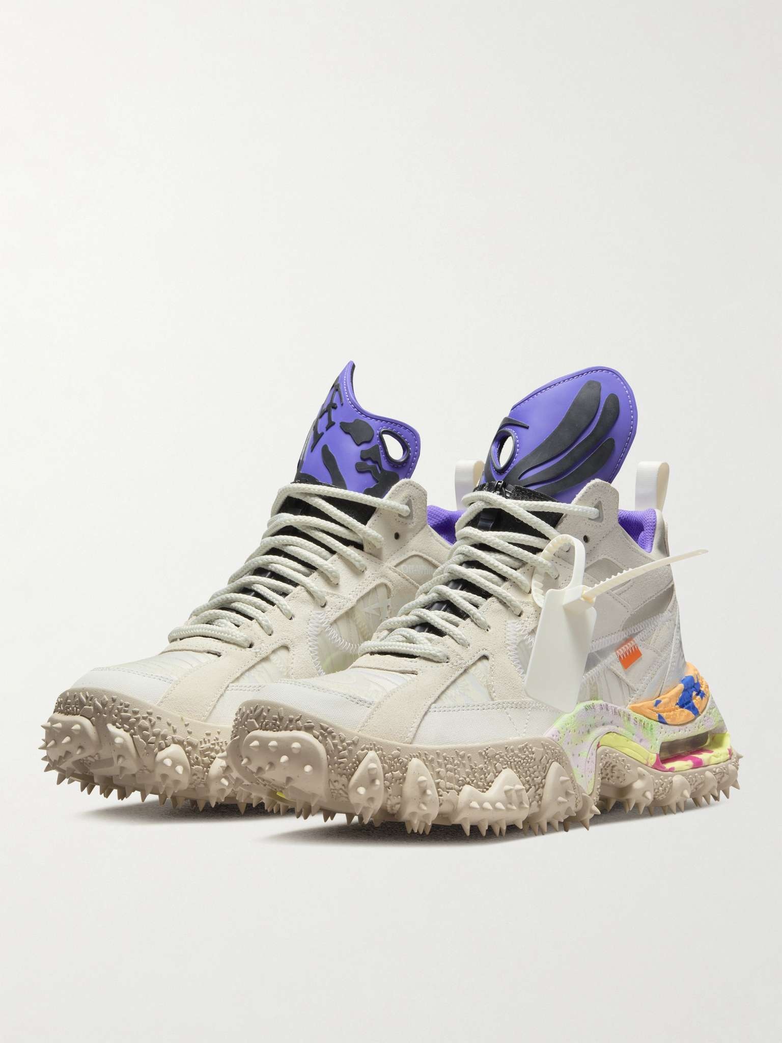 + Off-White Terra Forma Suede-Trimmed Mesh and Rubber Sneakers - 2