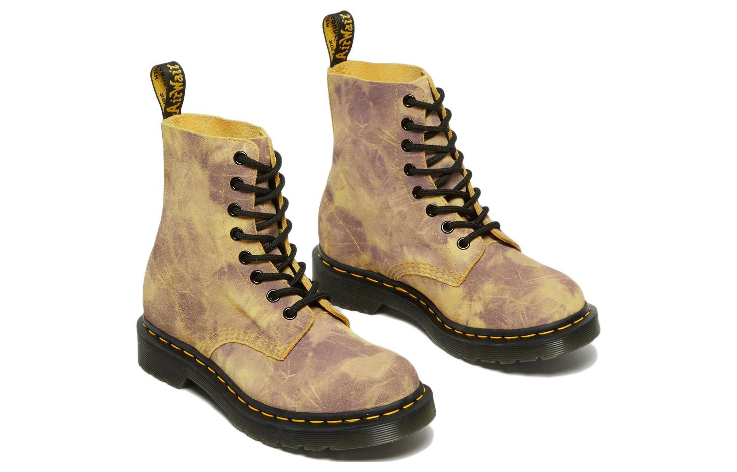 (WMNS) Dr. Martens 1460 Pascal Tie Dye Leather Lace Up Boots 'Burnt Yellow' 27962745 - 3