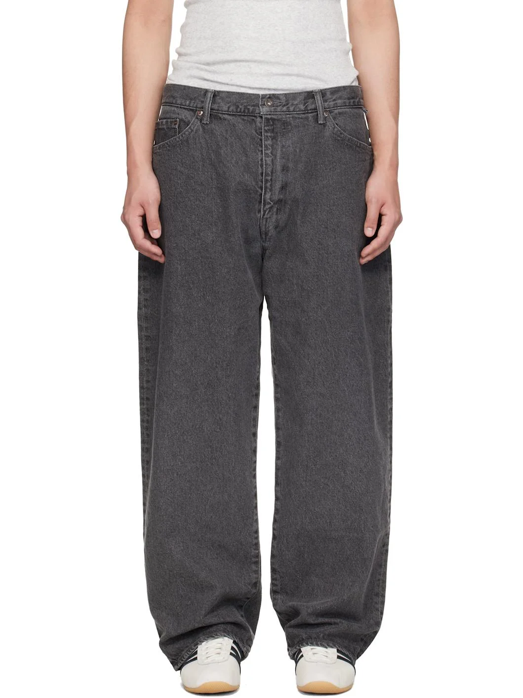 Gray 'Blues' Straight Jeans - 1