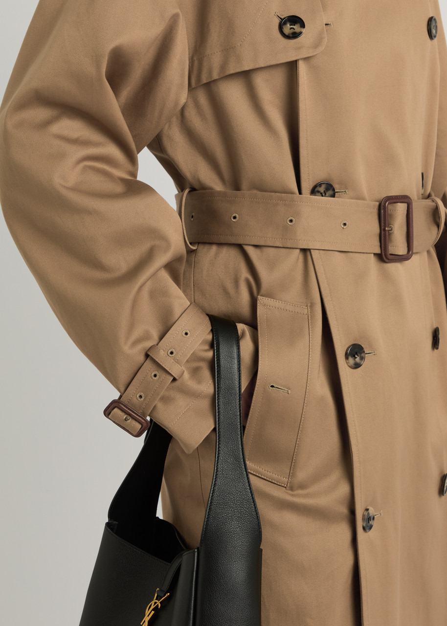 Saint Laurent Double-breasted Cotton Twill Trench Coat - 5