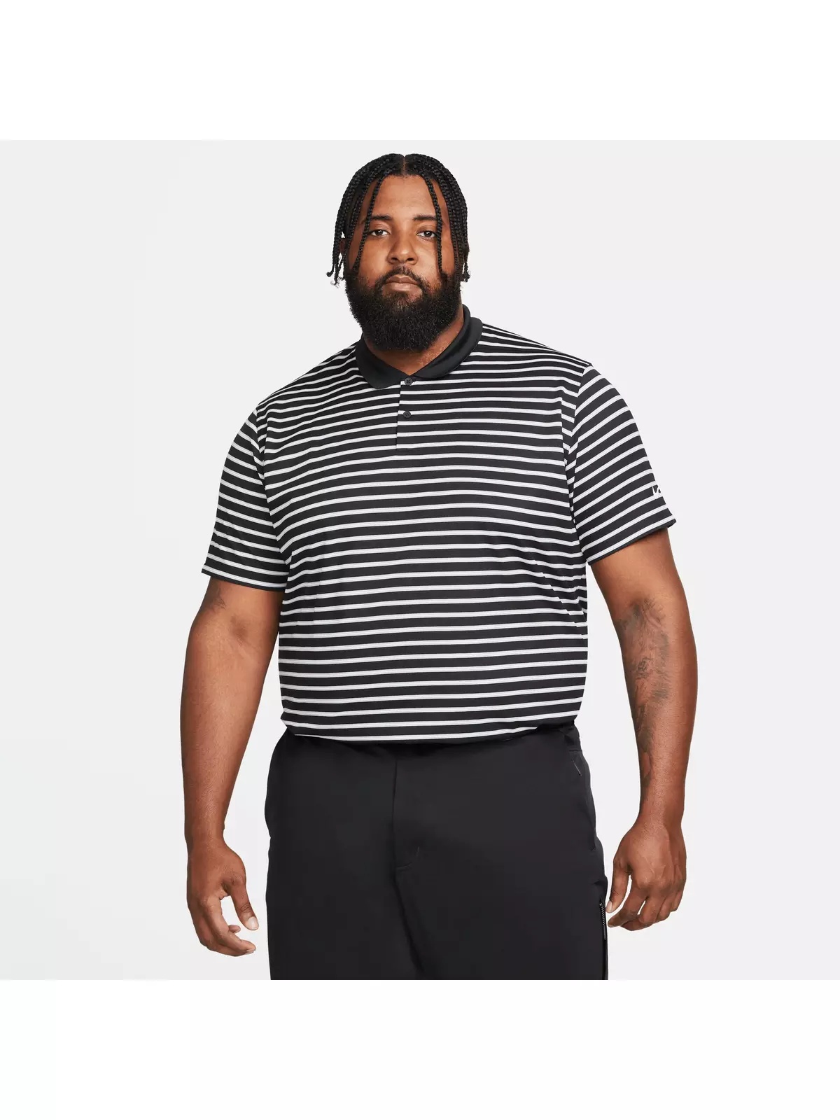 Men's Dri-FIT Victory Striped Golf Polo - Black - 5