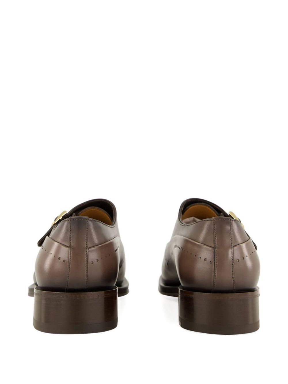double-buckle monk shoes - 3