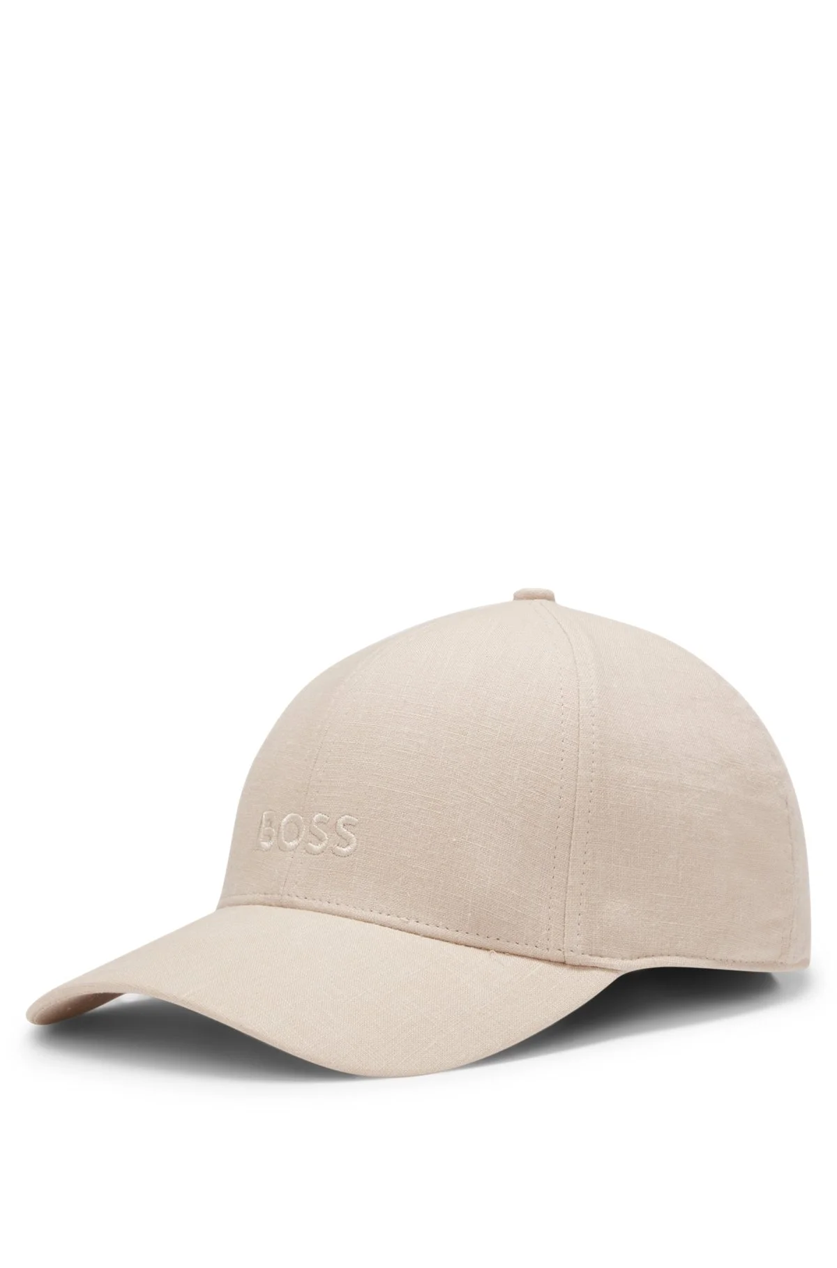 EMBROIDERED-LOGO CAP IN LINEN - 1