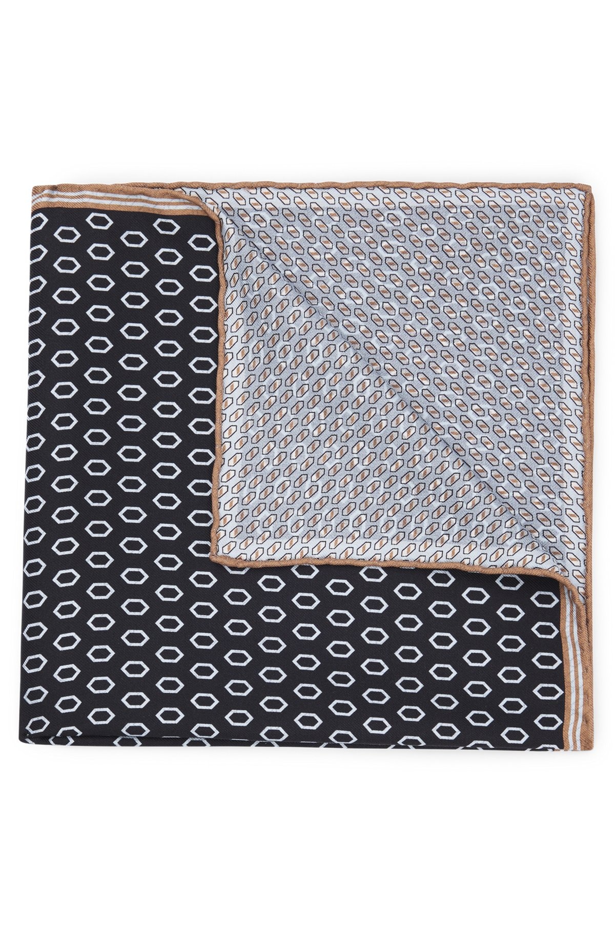SILK POCKET SQUARE WITH SEASONAL PRINTS - 1