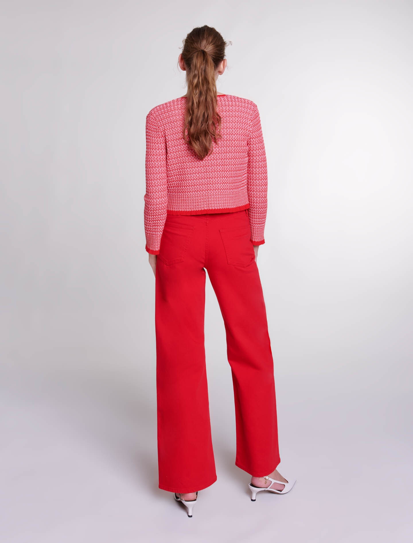 Herringbone knit twin set - 4