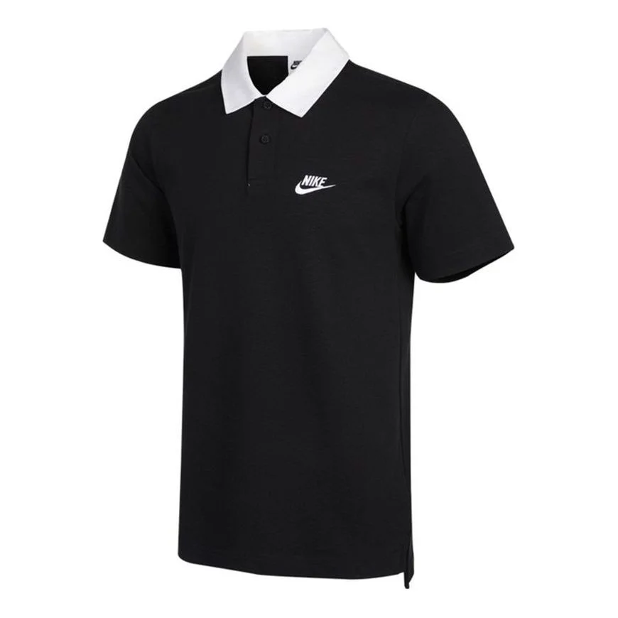 Nike Nsw Spe Ss Rugby Polo Sports Short Sleeve Polo Shirt Black DD4713-010 - 1