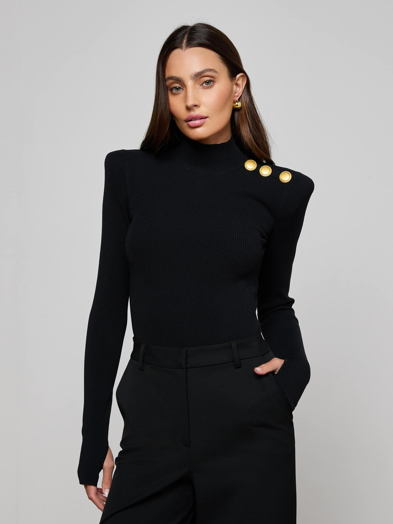 L'AGENCE Jennis Mock-Neck Bodysuit outlook