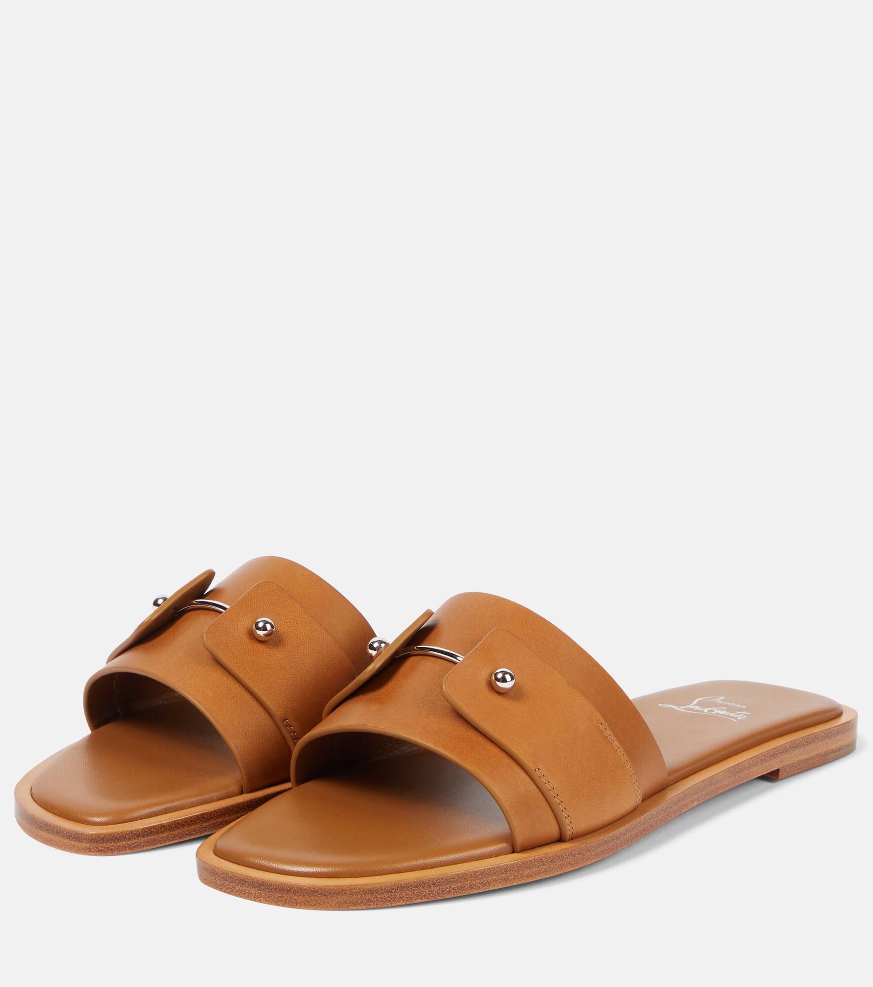 Chambelimule leather slides - 4