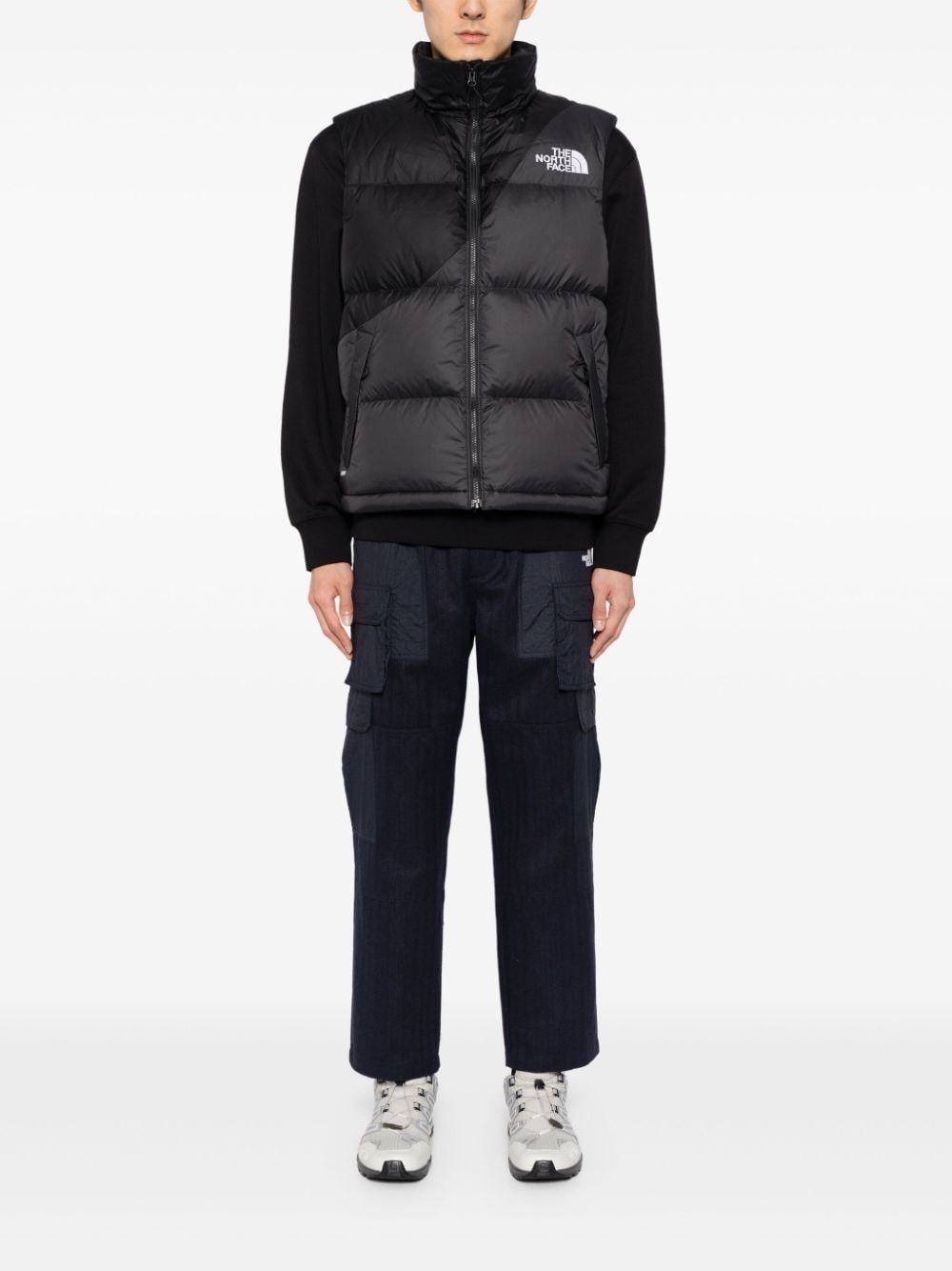 logo-embroidered padded jacket - 2