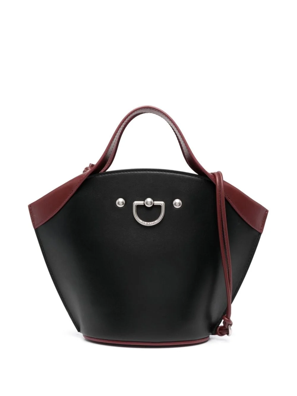 two-tone leather tote bag - 1