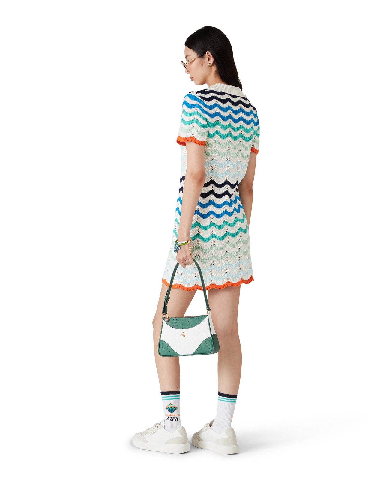 Gradient Wave Crochet Dress | Casablanca Paris - 3